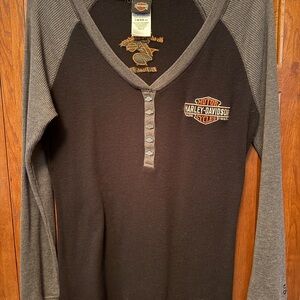 Harley-Davidson Black Graphic Long Sleeve